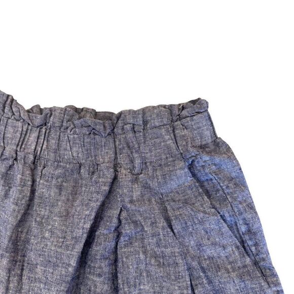 Zara Cute Linen Chambray High-Waisted Shorts Sz S EUC Preppy - Picture 7 of 9